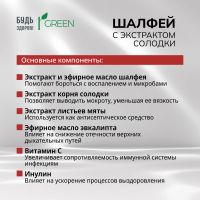 Лот: 25078713. Фото: 2. Будь Здоров Грин Шалфей с экстрактом... Медицина