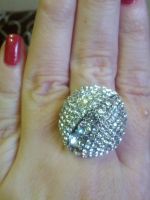Лот: 5898227. Фото: 2. Кольцо со стразами очень красивое. Ювелирные изделия, бижутерия, часы
