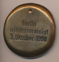 Лот: 9761596. Фото: 2. Германия Медаль 1990 Объединение... Значки, медали, жетоны