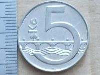 Лот: 8787921. Фото: 3. Монета 5 крон пять Чехия 1994... Коллекционирование, моделизм