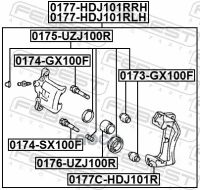 Лот: 21940953. Фото: 2. 0177-Hdj101rrh_суппорт Тормозной... Автозапчасти