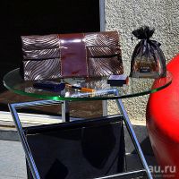 Лот: 17203131. Фото: 7. Кожаный клатч ручной работы "Butterfly...
