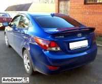 Лот: 14721170. Фото: 8. Высокий спойлер на Hyundai Solaris...