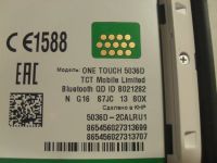 Лот: 15036479. Фото: 6. Alcatel One Touch 5036D