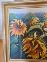 Лот: 25316956. Фото: 2. Картина "Подсолнухи" маслом. Изобразительное искусство