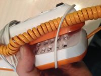 Лот: 4938892. Фото: 2. Телефон стационарный #оранжевый. Стационарные, спутниковые телефоны