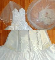 Лот: 14385140. Фото: 5. Пышное свадебное платье + шубка...