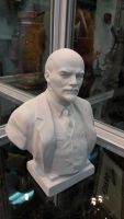 Лот: 9688962. Фото: 2. Бюст В.И.Ленин Гипс. Живопись, скульптура, фото