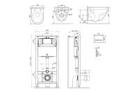 Лот: 23644108. Фото: 8. Инсталляция с унитазом и клавишей...