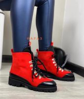 Лот: 15202569. Фото: 3. Ботинки зимние красные новые... Одежда, обувь, галантерея
