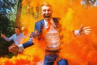 Лот: 16419867. Фото: 2. Цветной дым (оранжевый) 60 сек... Новый год!