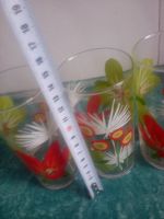 Лот: 15215066. Фото: 3. 3 стакана красочных стеклянных... Домашний быт