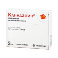 Лот: 23716376. Фото: 2. Клиндацин супп.ваг. 100мг №3. Медицина