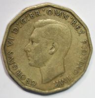 Лот: 2560715. Фото: 2. 3 пенса 1944 год. Великобритания. Монеты