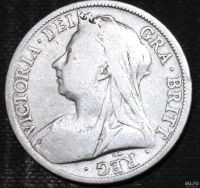 Лот: 13804565. Фото: 2. Великобритания. 1/2 кроны. 1894... Монеты