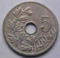 Лот: 216474. Фото: 2. Бельгия. 5 сантим 1906г. Монеты