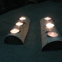 Лот: 10707027. Фото: 2. Эко - подсвечник, "береза" "дрова... Предметы интерьера