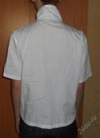 Лот: 1725318. Фото: 2. Белая рубашка, с коротким рукавом... Женская одежда