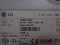Лот: 3081232. Фото: 2. LG FLATRON F700P в рабочем состоянии. Мониторы, проекторы