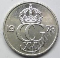 Лот: 203344. Фото: 2. Швеция. 50 оре 1978г. Монеты