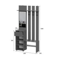 Лот: 21378416. Фото: 4. Стильная прихожая "Денвер" Графит... Красноярск