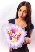 Лот: 3715899. Фото: 2. Букет из игрушек "Модница", доставка... Цветы, букеты
