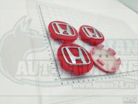 Лот: 15599976. Фото: 2. Ступичные колпачки ЦО Honda красные... Шины, Диски