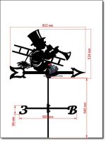 Лот: 11928611. Фото: 2. Флюгер "Трубочист". Ручная работа