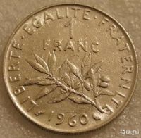 Лот: 8132317. Фото: 3. 1 франк 1961 год Франция и 1 Франк... Коллекционирование, моделизм