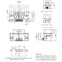 Лот: 25226926. Фото: 2. Разъем DB-25, вилка, на плату... Радиодетали  (электронные компоненты)