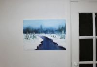 Лот: 3842162. Фото: 2. Уникальная Картина "Зимняя речка... Изобразительное искусство