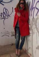 Лот: 3142300. Фото: 2. Крутое красное пальто Zara обмен. Женская одежда