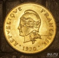 Лот: 8713840. Фото: 2. Новые Гебриды 5 франков 1970... Монеты