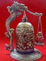 Лот: 3335935. Фото: 2. Тибет Колокол дракон и будда на... Коллекционирование, моделизм