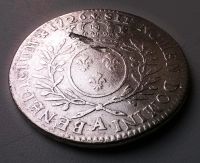 Лот: 21601096. Фото: 3. Серебряное 1/2 экю 1726 года Франция... Коллекционирование, моделизм