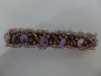 Лот: 4624106. Фото: 3. Заколка автомат для волос, с бисером... Одежда, обувь, галантерея