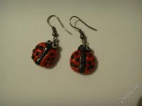 Лот: 441420. Фото: 2. серьги "Божьи коровки". Ювелирные изделия, бижутерия, часы