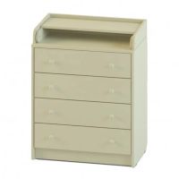 Лот: 9763658. Фото: 3. Комод ЛДСП Кристалл 1 белый (466х702х910мм... Мебель