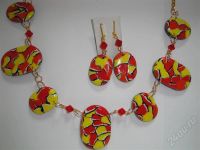 Лот: 298381. Фото: 2. Изделия из полимерной глины комплект... Ювелирные изделия, бижутерия, часы