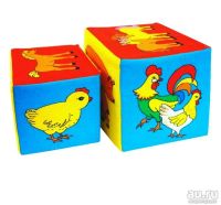 Лот: 10802766. Фото: 3. Набор мягких кубиков "Чей детёныш... Дети растут