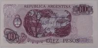 Лот: 11103633. Фото: 2. Аргентина 10 песо 1976, в обороте... Банкноты