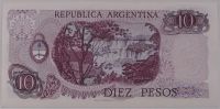 Лот: 11103633. Фото: 2. Аргентина 10 песо 1976, в обороте... Банкноты