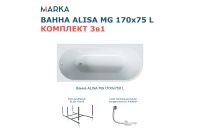 Лот: 25258002. Фото: 2. Ванна пристенная Marka One Alisa... Сантехника, водопровод