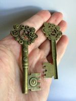 Лот: 14230498. Фото: 2. Ключики большие стимпанк , цена... Ручная работа