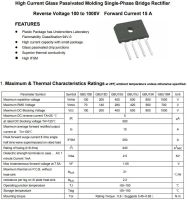 Лот: 19854443. Фото: 2. диодный мост GBU15M Hottech, 15A... Радиодетали  (электронные компоненты)