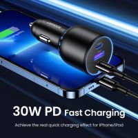 Лот: 21636690. Фото: 3. Автозарядка UGREEN CD293 2*USB-C... Компьютеры, оргтехника, канцтовары