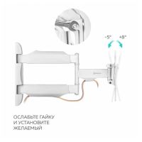 Лот: 17041360. Фото: 5. Кронштейн для ТВ Onkron NP28 White