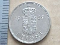 Лот: 8153989. Фото: 4. Монета 1 крона одна Дания 1989... Красноярск