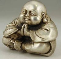 Лот: 3659869. Фото: 2. Будда статуэтка Chinese Old Brass... Антиквариат