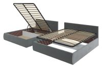 Лот: 24765501. Фото: 5. Кровать с подъёмным механизмом...